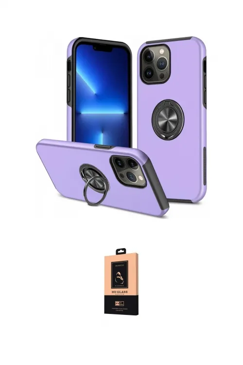 ieg™ iPhone 13 Pro Max Kılıf Odak Form Prime - Şeffaf Maxco Cam Ekran Koruyucu