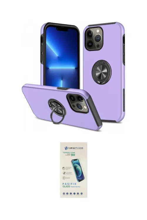 ieg™ iPhone 13 Pro Max Kılıf Odak Form Prime - Şeffaf Pasifik Cam Ekran Koruyucu