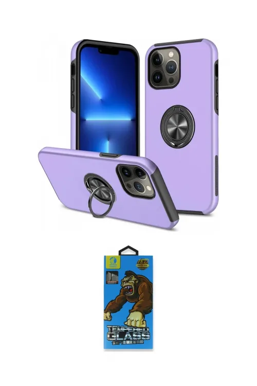 ieg™ iPhone 13 Pro Max Kılıf Odak Form Prime - Siyah 18D Cam Ekran Koruyucu