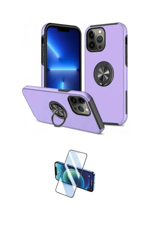 ieg™ iPhone 13 Pro Max Kılıf Odak Form Prime - Siyah 3D Antistatik Cam Ekran Koruyucu