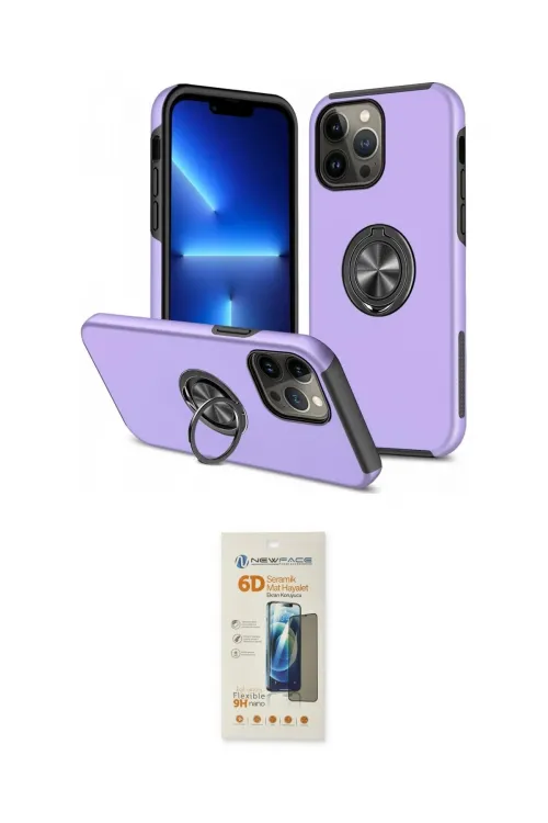 ieg™ iPhone 13 Pro Max Kılıf Odak Form Prime - Siyah 6D Mat Seramik Hayalet Nano Ekran Koruyucu