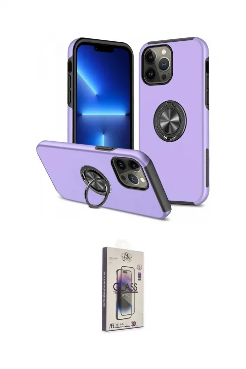 ieg™ iPhone 13 Pro Max Kılıf Odak Form Prime - Siyah Bilvis 3D Cam Ekran Koruyucu