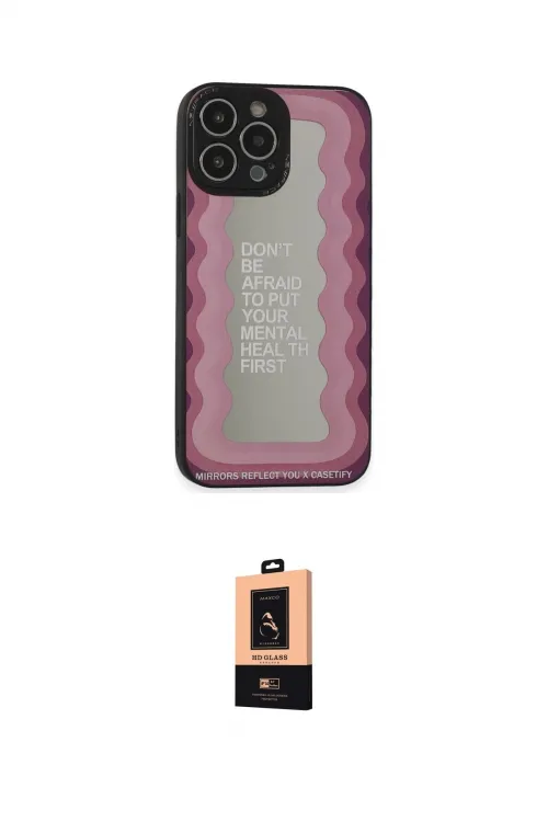 ieg™ iPhone 13 Pro Max Kılıf Odak Klasik Serisi - Şeffaf Maxco Cam Ekran Koruyucu