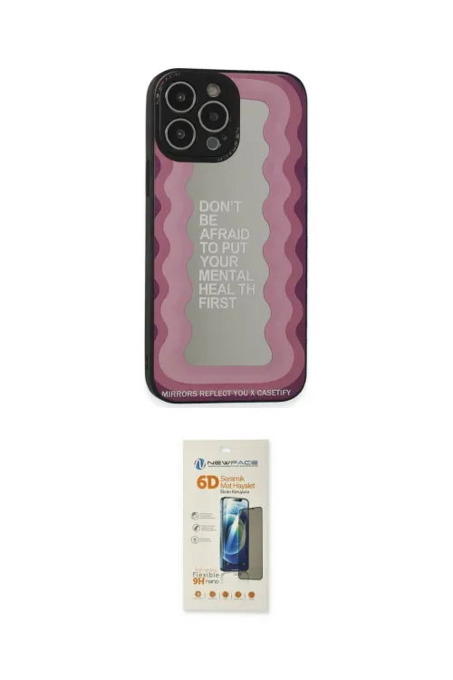 ieg™ iPhone 13 Pro Max Kılıf Odak Klasik Serisi - Siyah 6D Mat Seramik Hayalet Nano Ekran Koruyucu
