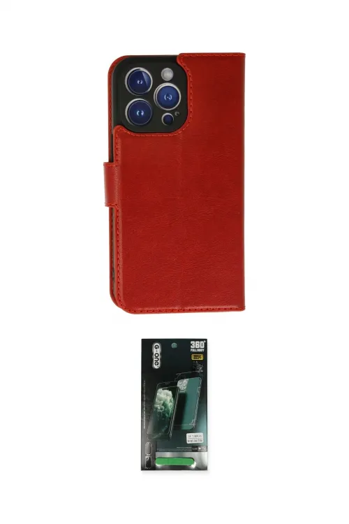 ieg™ iPhone 13 Pro Max Kılıf Siluet Işık Serisi - Şeffaf 360 Full Body Arka Koruyucu