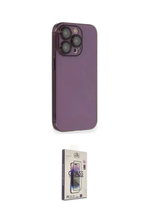 ieg™ iPhone 13 Pro Max Kılıf Siluet Minimal Özel Seri - Siyah Bilvis 3D Cam Ekran Koruyucu