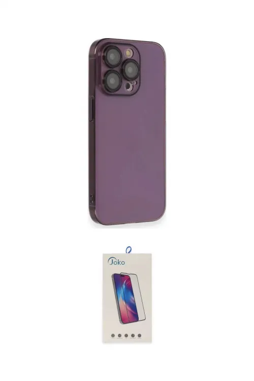 ieg™ iPhone 13 Pro Max Kılıf Siluet Minimal Özel Seri - Siyah Joko 5D Cam