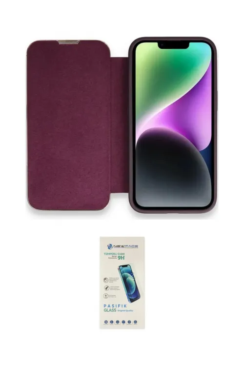 ieg™ iPhone 13 Pro Max Kılıf Siluet Minimal Serisi - Şeffaf Pasifik Cam Ekran Koruyucu