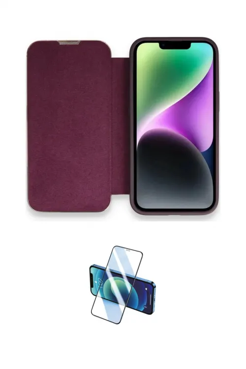 ieg™ iPhone 13 Pro Max Kılıf Siluet Minimal Serisi - Siyah 3D Antistatik Cam Ekran Koruyucu