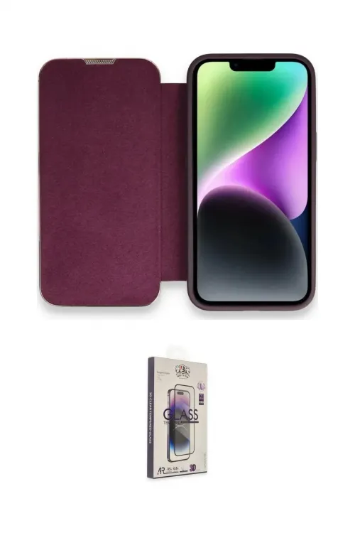 ieg™ iPhone 13 Pro Max Kılıf Siluet Minimal Serisi - Siyah Bilvis 3D Cam Ekran Koruyucu