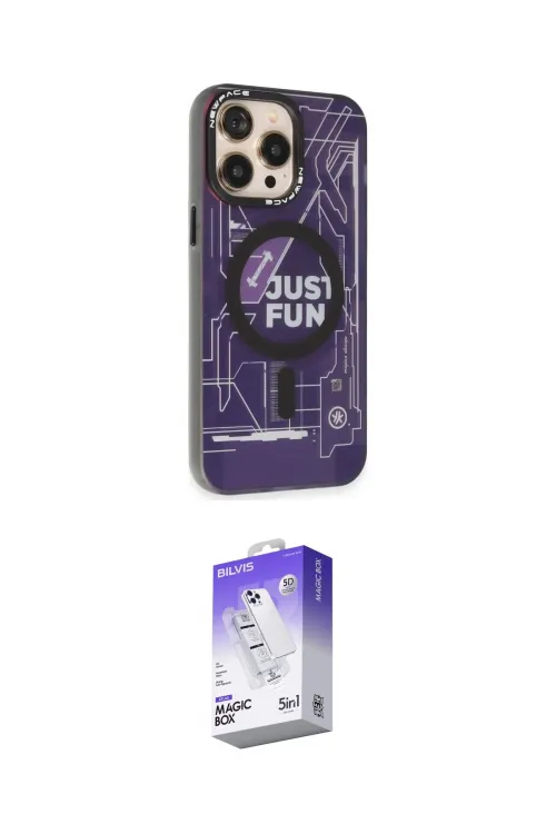 ieg™ iPhone 13 Pro Max Kılıf Siluet Modern Koleksiyonu - Siyah Bilvis 5in1 3D Magic Cam Ekran Koruyucu