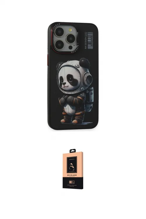 ieg™ iPhone 13 Pro Max Kılıf Siluet Modern Özel Seri - Şeffaf Maxco Cam Ekran Koruyucu