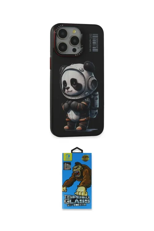 ieg™ iPhone 13 Pro Max Kılıf Siluet Modern Özel Seri - Siyah 18D Cam Ekran Koruyucu