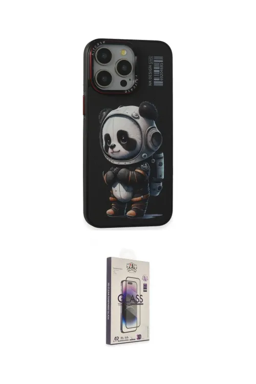 ieg™ iPhone 13 Pro Max Kılıf Siluet Modern Özel Seri - Siyah Bilvis 3D Cam Ekran Koruyucu