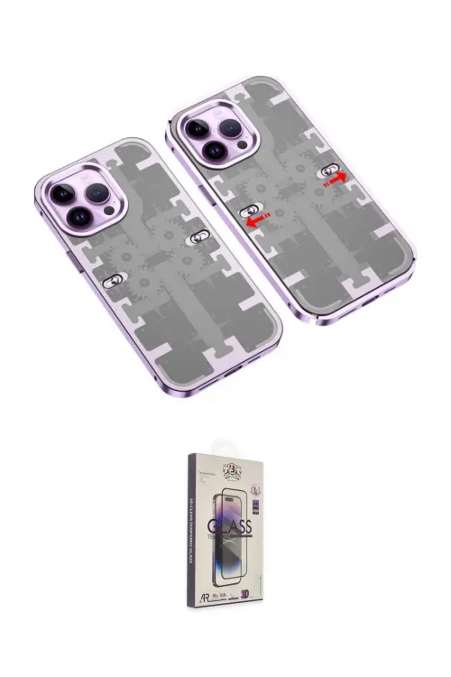 ieg™ iPhone 13 Pro Max Kılıf Ufuk Doku Prime - Siyah Bilvis 3D Cam Ekran Koruyucu