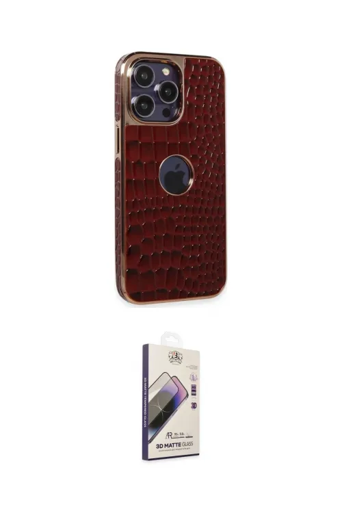 ieg™ iPhone 13 Pro Max Kılıf Ufuk Form Prime - Siyah Bilvis 3D Mat Cam Ekran Koruyucu