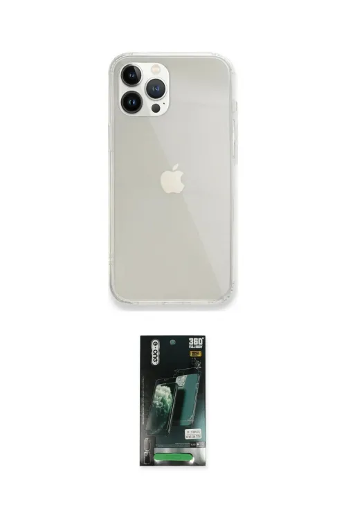 ieg™ iPhone 13 Pro Max Kılıf Vadi Asil Prime - Şeffaf 360 Full Body Arka Koruyucu