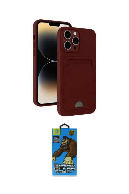 ieg™ iPhone 13 Pro Max Kılıf Vadi Çizgi Prime - Siyah 18D Cam Ekran Koruyucu
