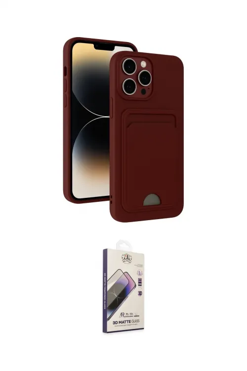 ieg™ iPhone 13 Pro Max Kılıf Vadi Çizgi Prime - Siyah Bilvis 3D Mat Cam Ekran Koruyucu