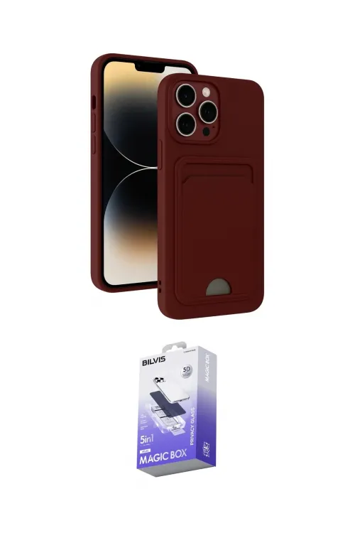 ieg™ iPhone 13 Pro Max Kılıf Vadi Çizgi Prime - Siyah Bilvis 5in1 5D Magic Hayalet Cam Ekran Koruyucu