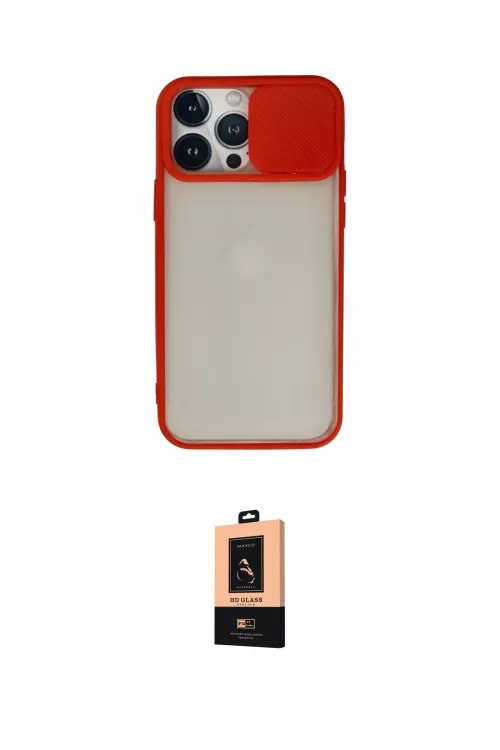 ieg™ iPhone 13 Pro Max Kılıf Vadi Çizgi - Şeffaf Maxco Cam Ekran Koruyucu