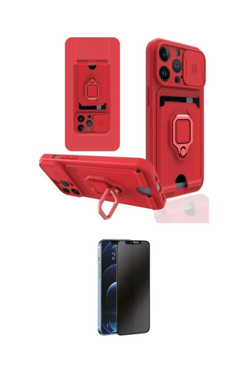 ieg™ iPhone 13 Pro Max Kılıf Vadi Form Prime - Siyah 3D Antistatik Hayalet Cam Ekran Koruyucu