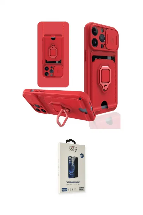 ieg™ iPhone 13 Pro Max Kılıf Vadi Form Prime - Siyah Bilvis Hayalet Cam Ekran Koruyucu