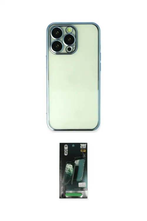 ieg™ iPhone 13 Pro Max Kılıf Vadi Minimal - Şeffaf 360 Full Body Arka Koruyucu
