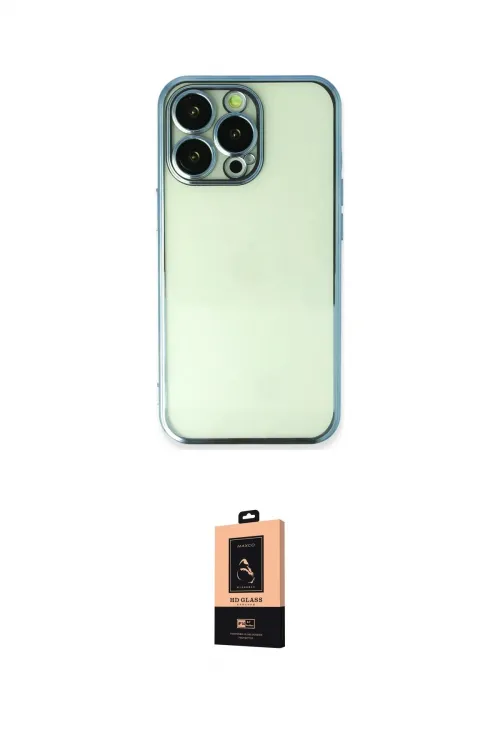 ieg™ iPhone 13 Pro Max Kılıf Vadi Minimal - Şeffaf Maxco Cam Ekran Koruyucu