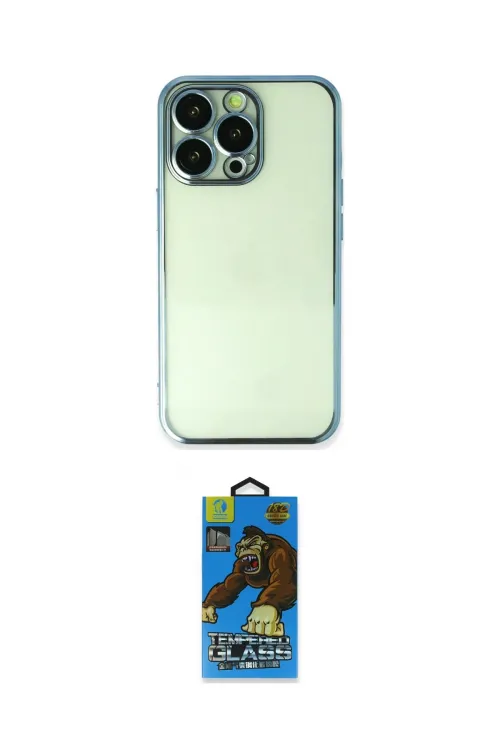 ieg™ iPhone 13 Pro Max Kılıf Vadi Minimal - Siyah 18D Cam Ekran Koruyucu