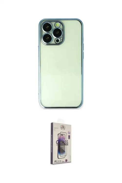 ieg™ iPhone 13 Pro Max Kılıf Vadi Minimal - Siyah Bilvis 3D Cam Ekran Koruyucu