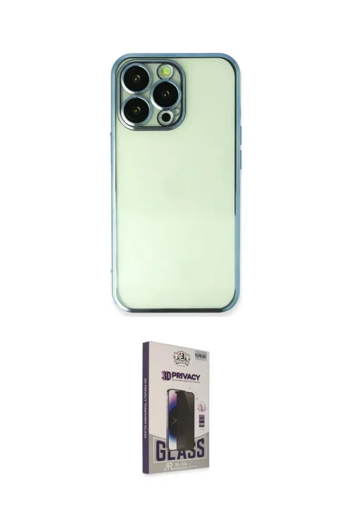 ieg™ iPhone 13 Pro Max Kılıf Vadi Minimal - Siyah Bilvis Hayalet Cam Ekran Koruyucu