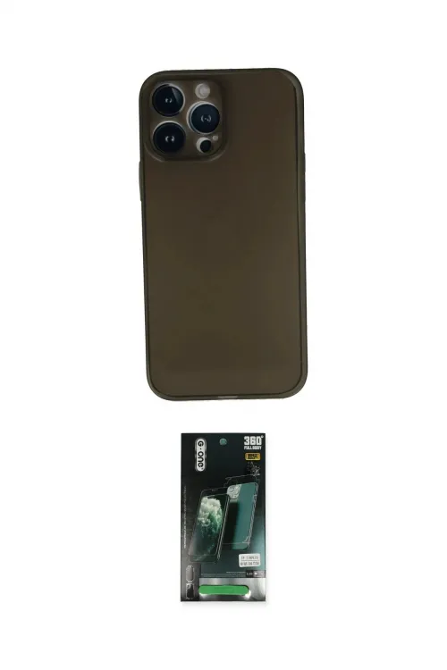 ieg™ iPhone 13 Pro Max Kılıf Yadigar Yansıma Serisi - Şeffaf 360 Full Body Arka Koruyucu