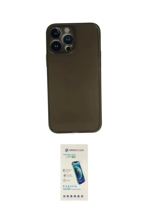 ieg™ iPhone 13 Pro Max Kılıf Yadigar Yansıma Serisi - Şeffaf Pasifik Cam Ekran Koruyucu