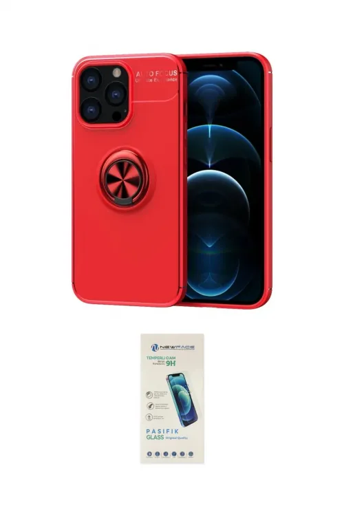 ieg™ iPhone 13 Pro Max Kılıf Yankı Form Prime - Şeffaf Pasifik Cam Ekran Koruyucu