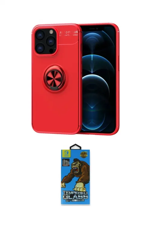 ieg™ iPhone 13 Pro Max Kılıf Yankı Form Prime - Siyah 18D Cam Ekran Koruyucu