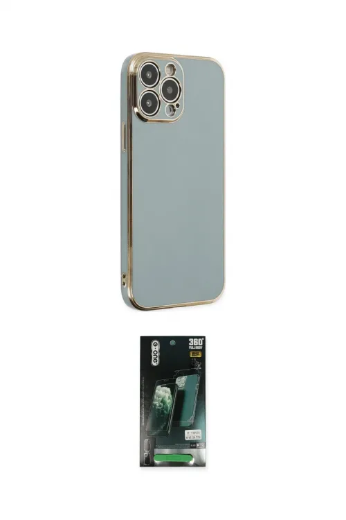 ieg™ iPhone 13 Pro Max Kılıf Yankı Serisi - Şeffaf 360 Full Body Arka Koruyucu