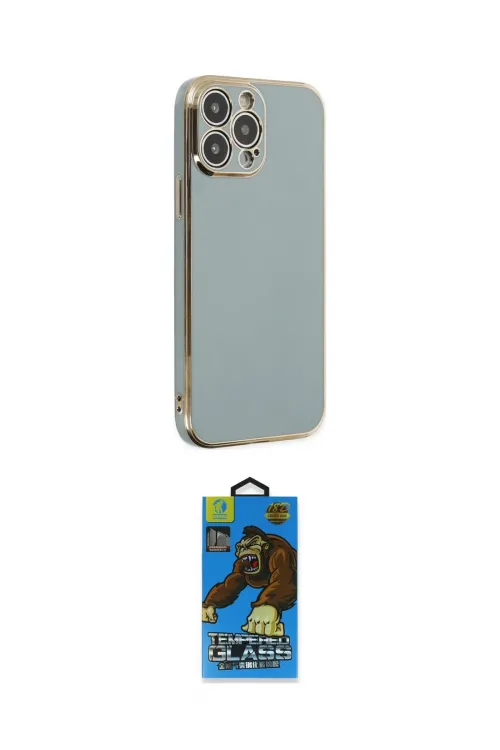 ieg™ iPhone 13 Pro Max Kılıf Yankı Serisi - Siyah 18D Cam Ekran Koruyucu