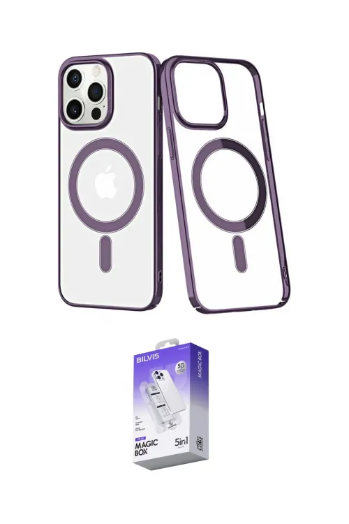 ieg™ iPhone 13 Pro Max Kılıf Yörünge Minimal - Siyah Bilvis 5in1 3D Magic Cam Ekran Koruyucu