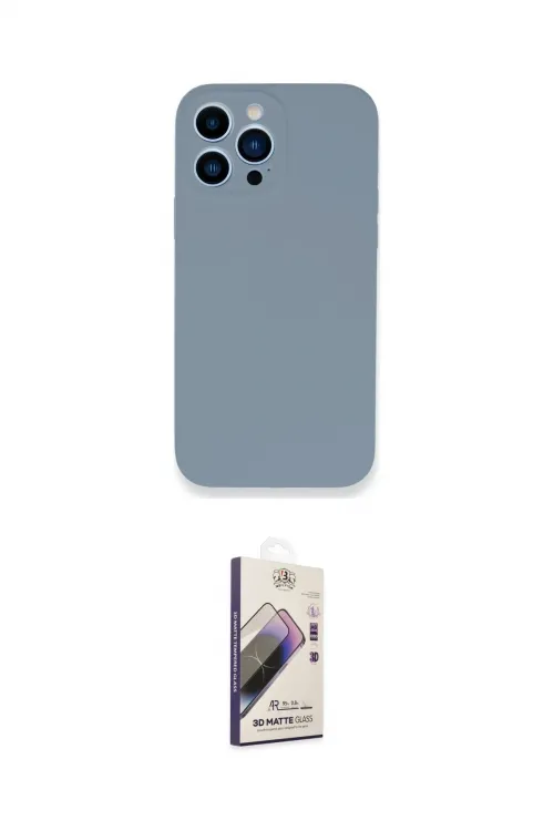 ieg™ iPhone 13 Pro Max Kılıf Zirve Modern Özel Seri - Siyah Bilvis 3D Mat Cam Ekran Koruyucu