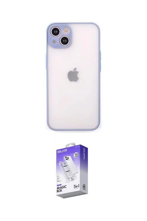 ieg™ iPhone 14 Kılıf Ahenk Çizgi Serisi - Siyah Bilvis 5in1 3D Magic Cam Ekran Koruyucu