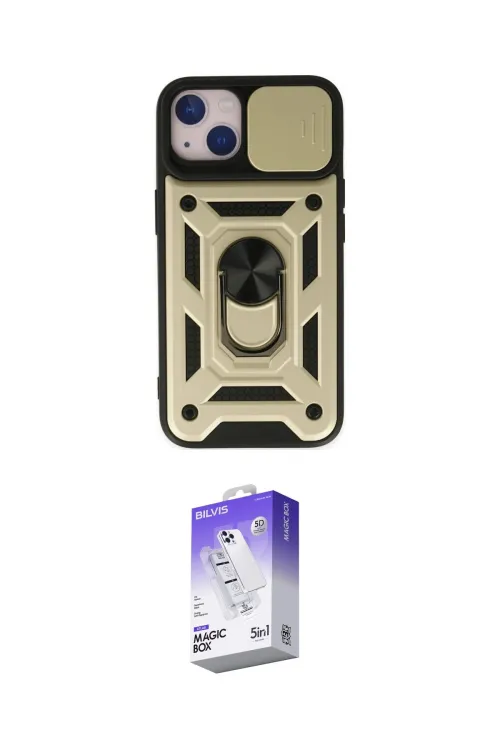 ieg™ iPhone 14 Kılıf Ahenk Klasik - Siyah Bilvis 5in1 3D Magic Cam Ekran Koruyucu