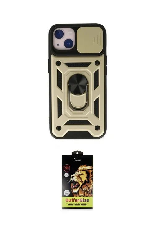 ieg™ iPhone 14 Kılıf Ahenk Klasik - Siyah Buffer Cam Ekran Koruyucu