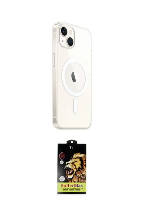ieg™ iPhone 14 Kılıf Ahenk Yansıma Prime - Siyah Buffer Cam Ekran Koruyucu