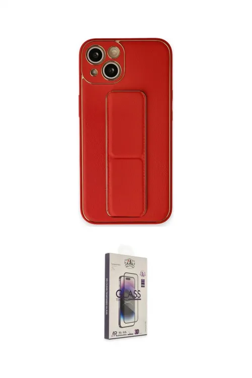 ieg™ iPhone 14 Kılıf Akış Doku - Siyah Bilvis 3D Cam Ekran Koruyucu