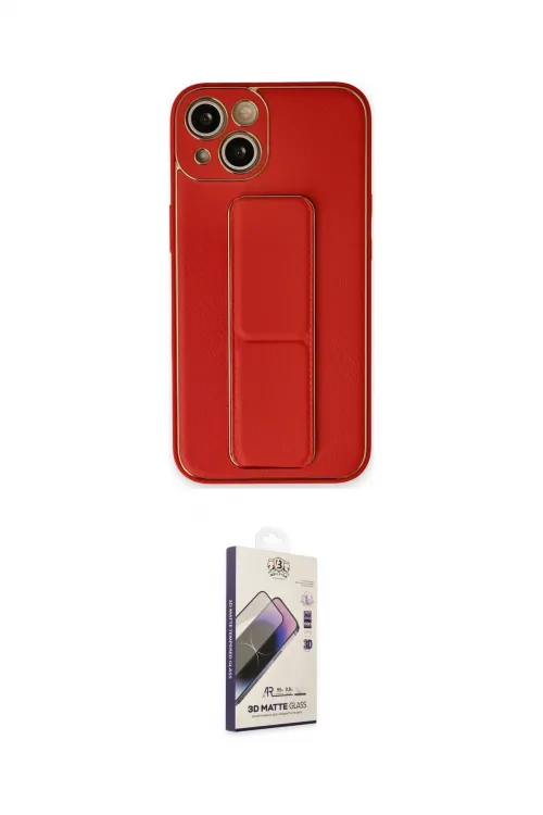 ieg™ iPhone 14 Kılıf Akış Doku - Siyah Bilvis 3D Mat Cam Ekran Koruyucu