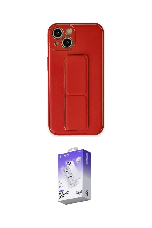 ieg™ iPhone 14 Kılıf Akış Doku - Siyah Bilvis 5in1 3D Magic Cam Ekran Koruyucu