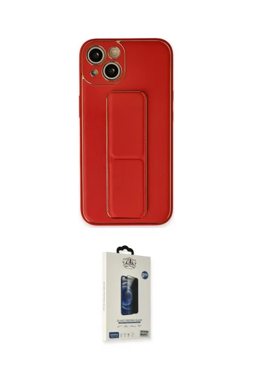 ieg™ iPhone 14 Kılıf Akış Doku - Siyah Bilvis Hayalet Cam Ekran Koruyucu