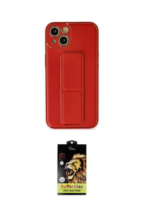 ieg™ iPhone 14 Kılıf Akış Doku - Siyah Buffer Cam Ekran Koruyucu