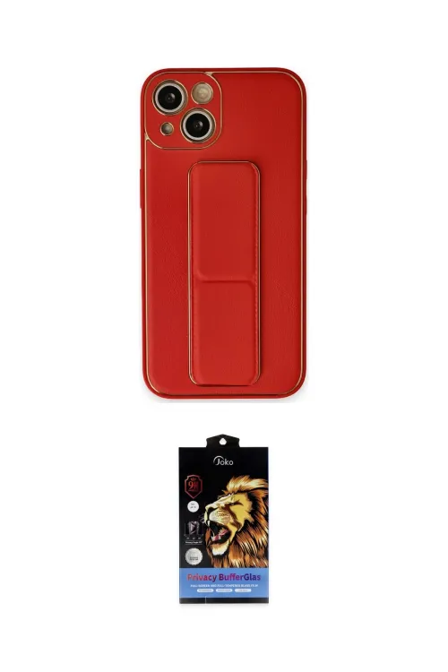 ieg™ iPhone 14 Kılıf Akış Doku - Siyah Buffer Hayalet Cam Ekran Koruyucu